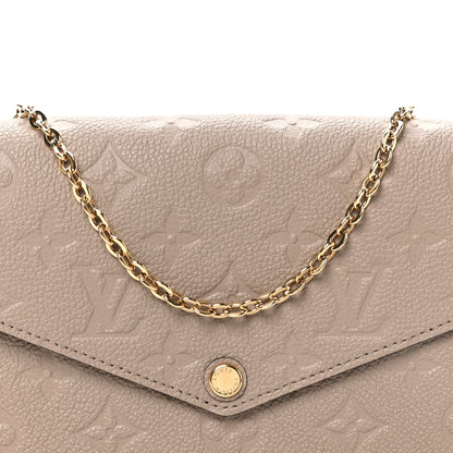 Louis Vuitton Empreinte Pochette Felicie Chain Wallet Tourterelle 8 of 10