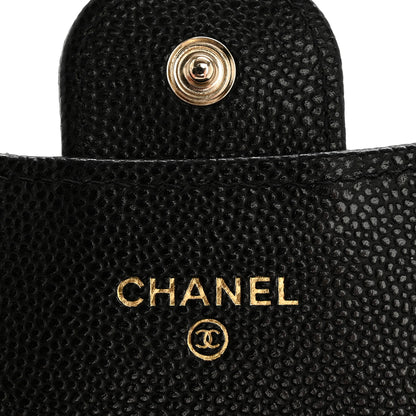 Chanel Caviar Quilted Flap Card Holder Wallet Black 6 of 9