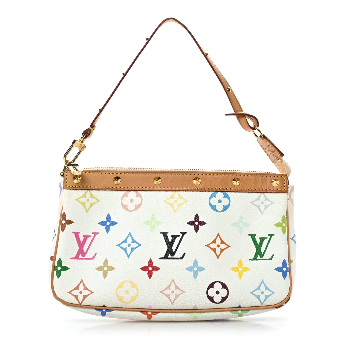 Monogram Multicolor Pochette Accessories White