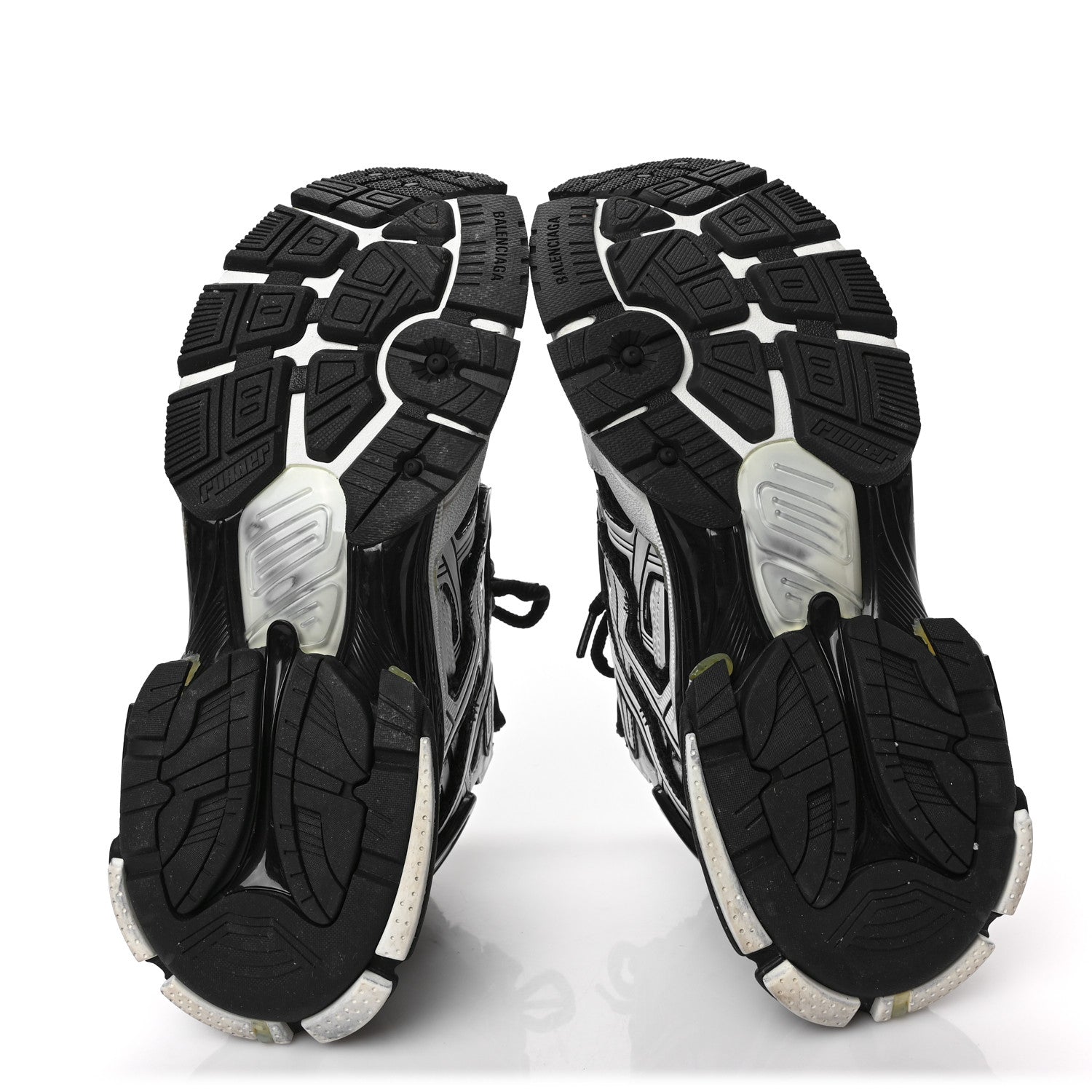 Balenciaga Mesh Rubber Bi-Color Mens Runner Sneakers 41 White Black 6 of 8