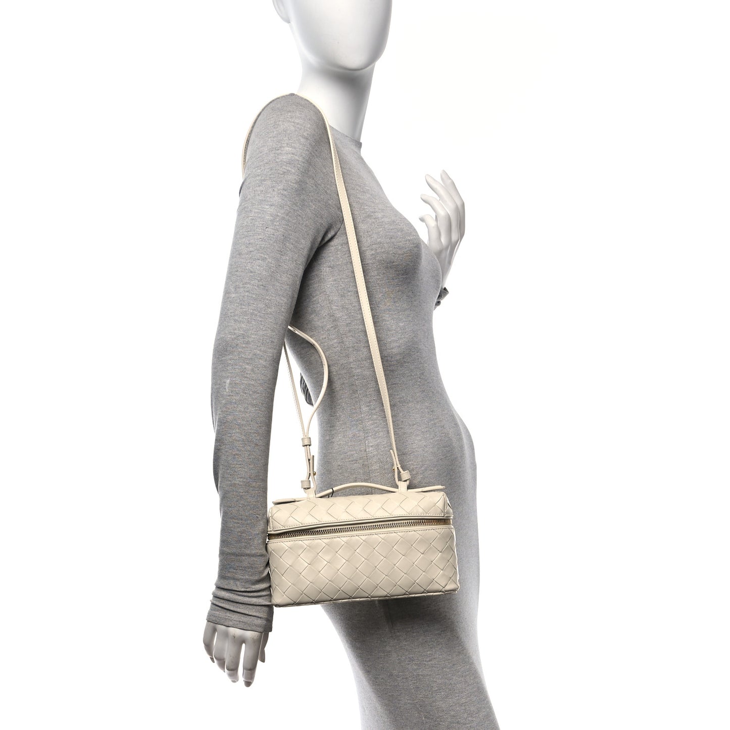 Calfskin Intrecciato Bang Bang Vanity Case Sea Salt