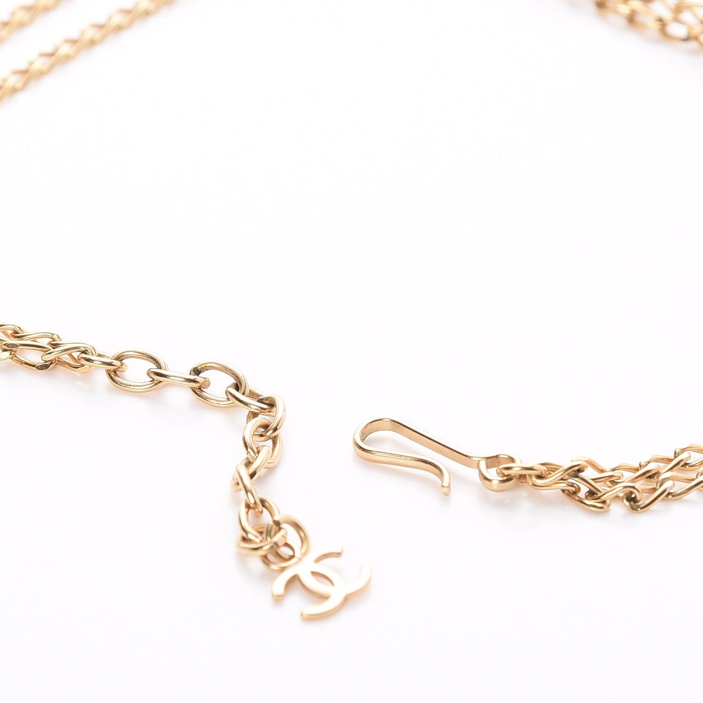 Enamel CC Camellia Necklace Pink Gold