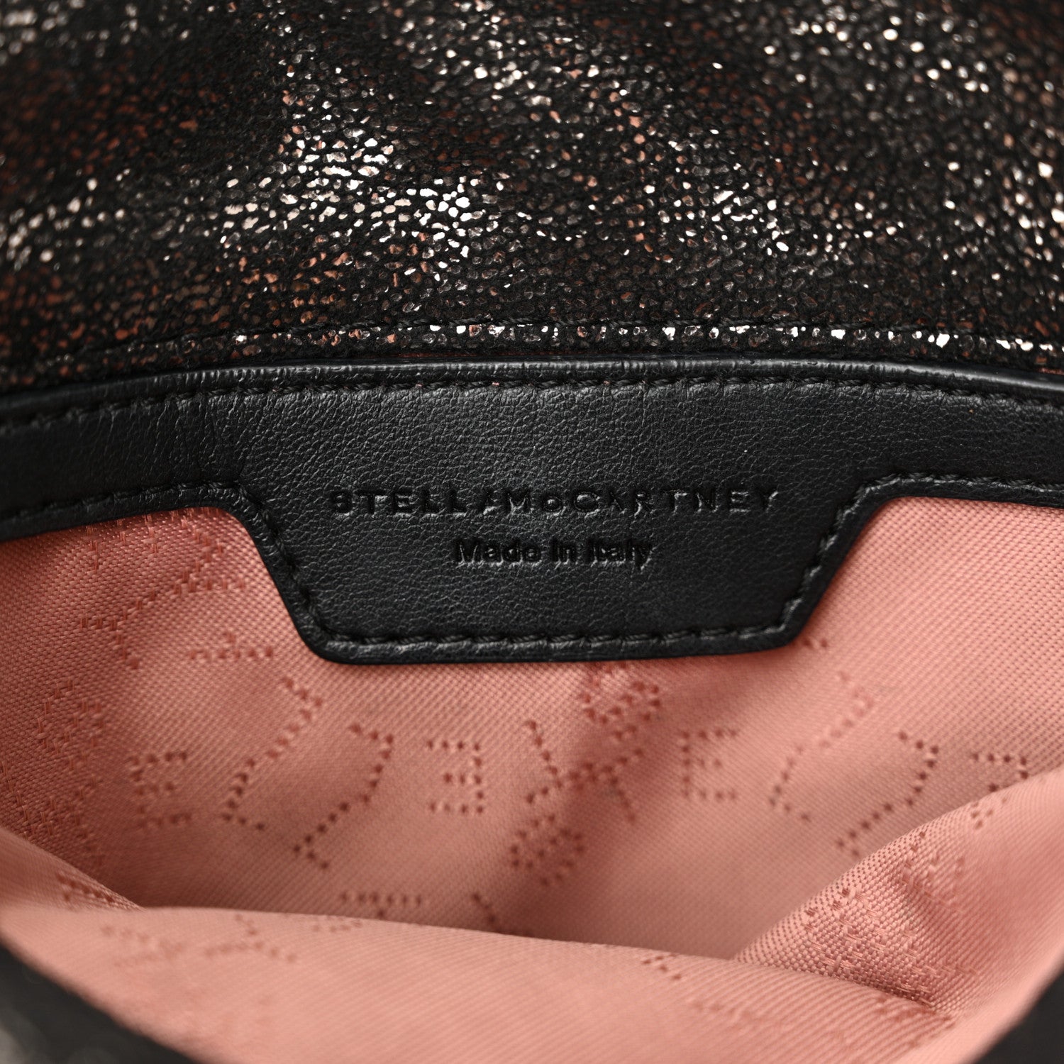 Stella McCartney Chamois Shiny Dotted Tiny Falabella Fold Over Tote Ruthenium 6 of 10