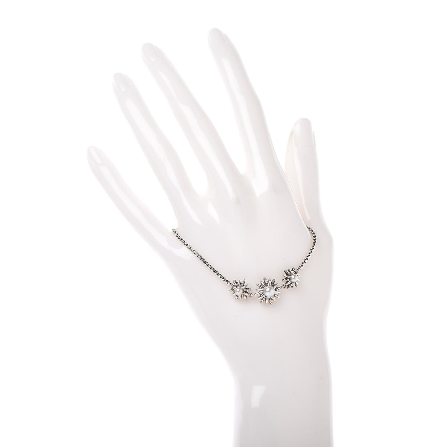 Sterling Silver Pearl Starburst Bracelet