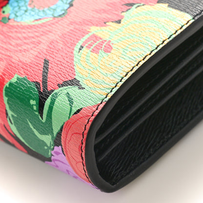 Gucci X KEN SCOTT New Shangai Calfskin Jenny Floral Print Mini Dionysus Chain Wallet Black Pink 8 of 8