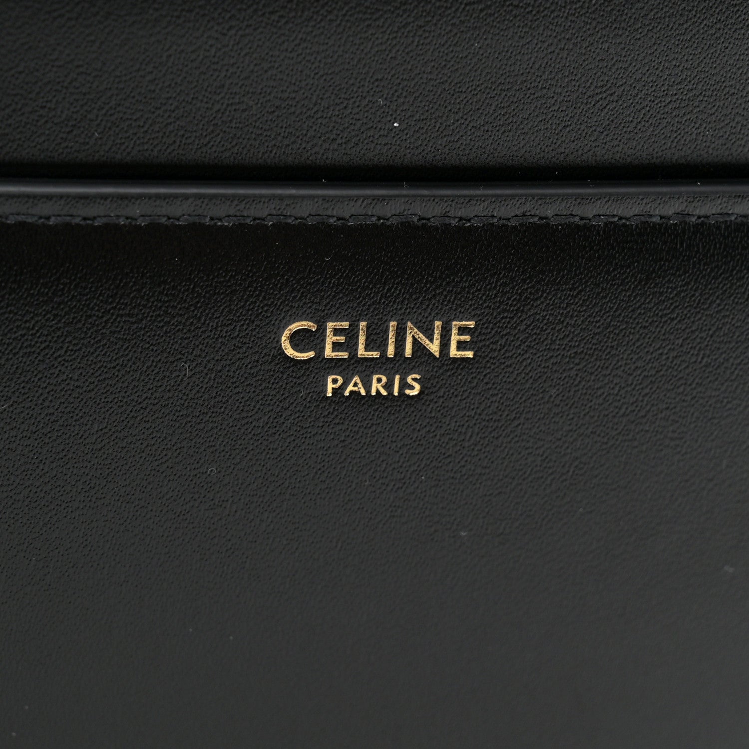 Celine Grained Calfskin Classique 16 Top Handle Bag Black 7 of 12
