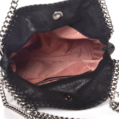 Stella McCartney Shaggy Deer Mini Falabella Fold Over Tote Black 5 of 7