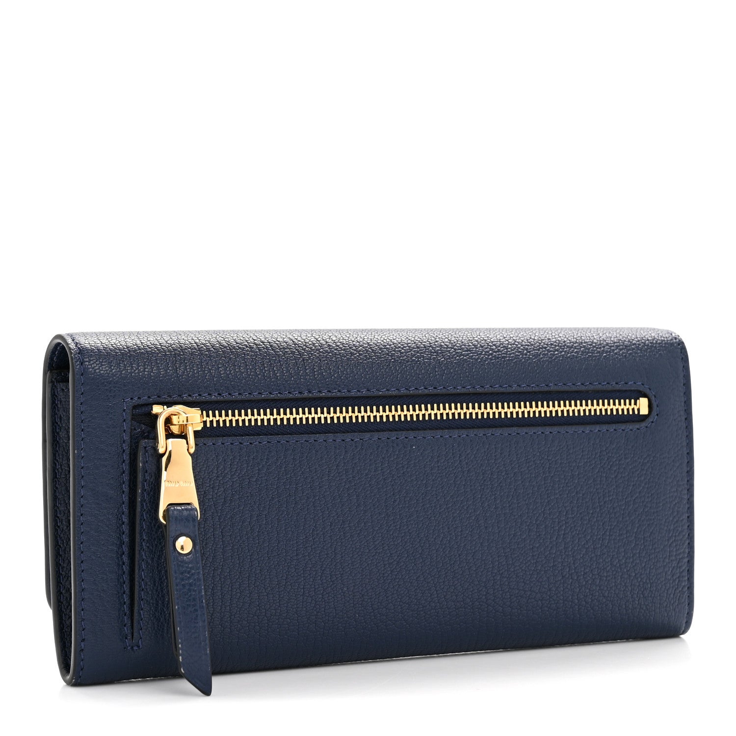 Miu Miu Madras Flap Wallet With Card Case Inchiostro 4 of 9