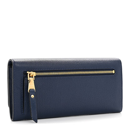 Miu Miu Madras Flap Wallet With Card Case Inchiostro 4 of 9