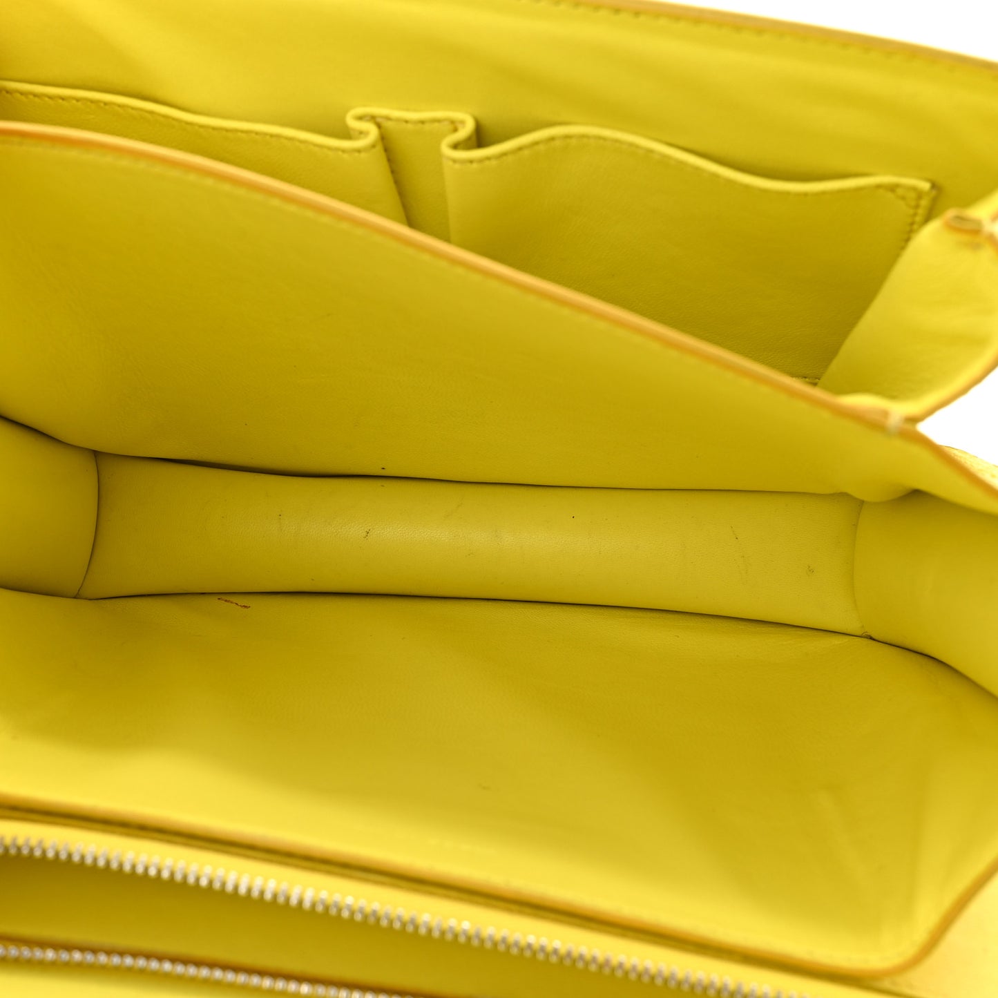 Liege Calfskin Medium Classic Box Flap Bag Fluo Yellow