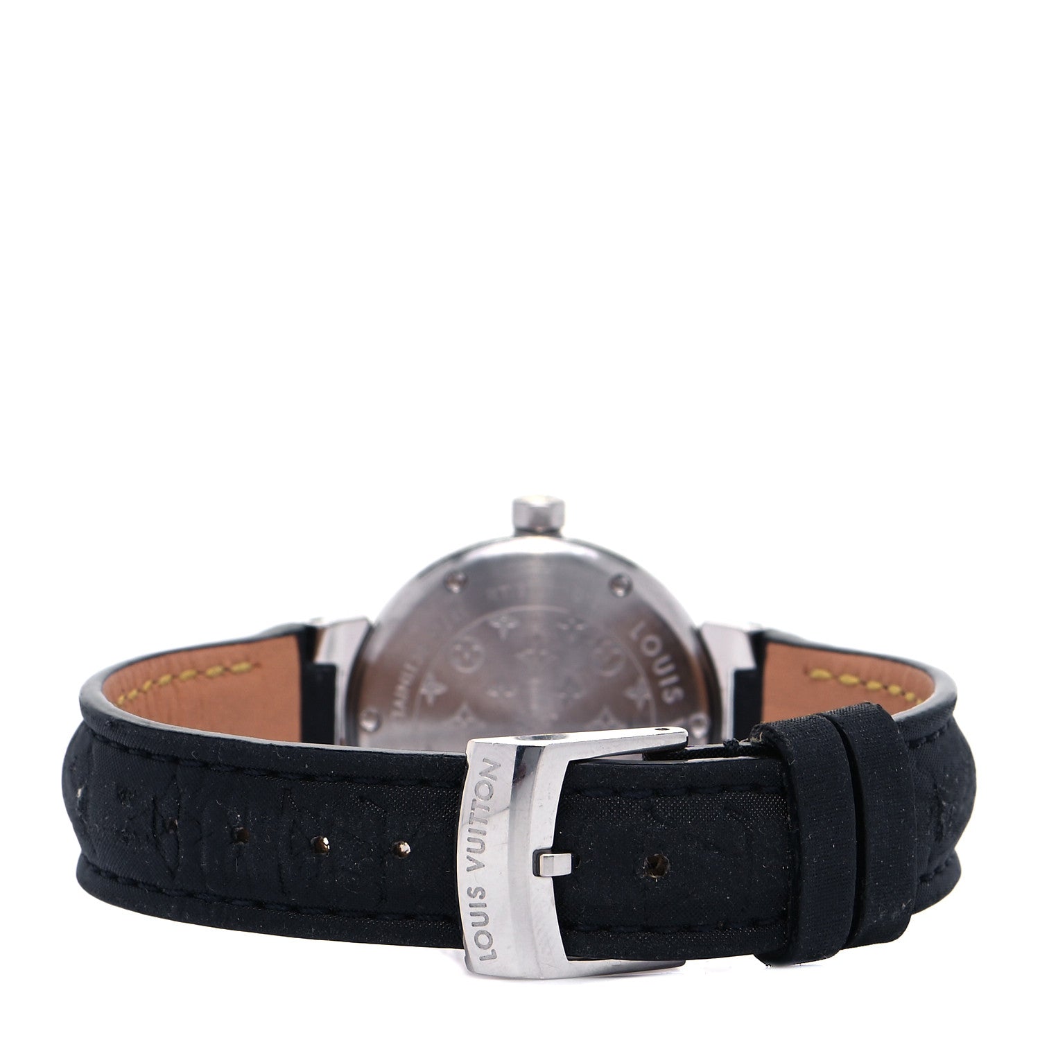 Louis Vuitton Stainless Steel Douceur Diamond Mother of Pearl 28mm Tambour Lovely Quartz Watch 3 of 5
