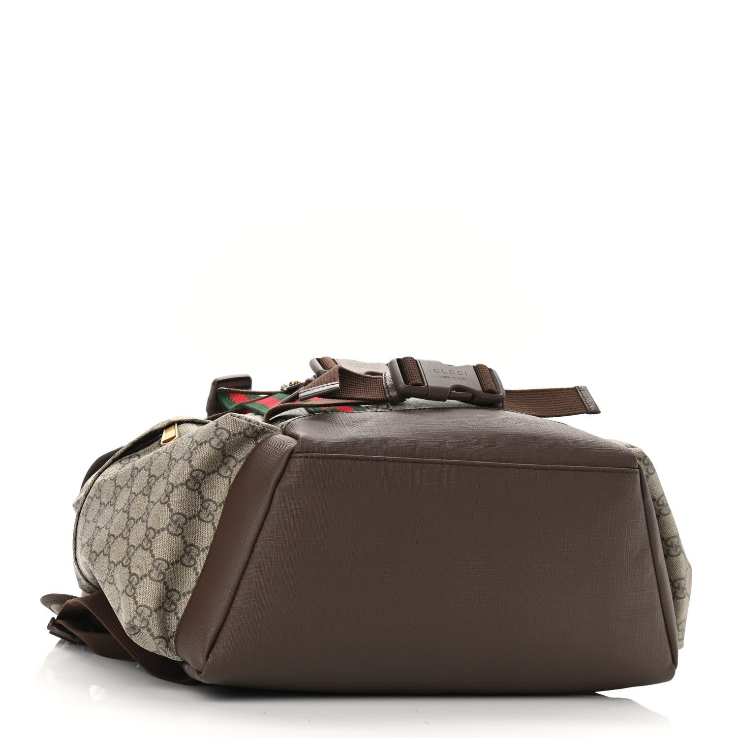 Gucci GG Supreme Monogram Web Skateboard Backpack Brown 4 of 10