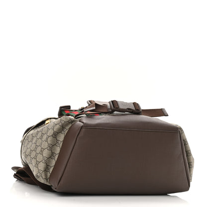 Gucci GG Supreme Monogram Web Skateboard Backpack Brown 4 of 10