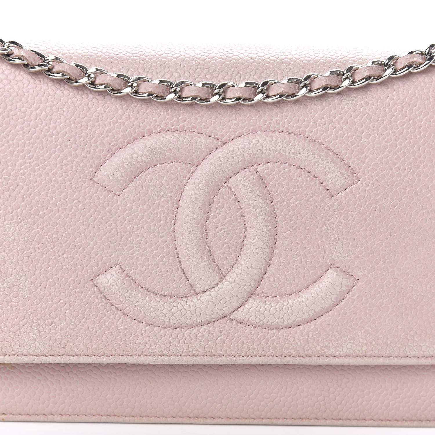 Chanel Caviar Timeless CC Wallet On Chain WOC Pink 14 of 14