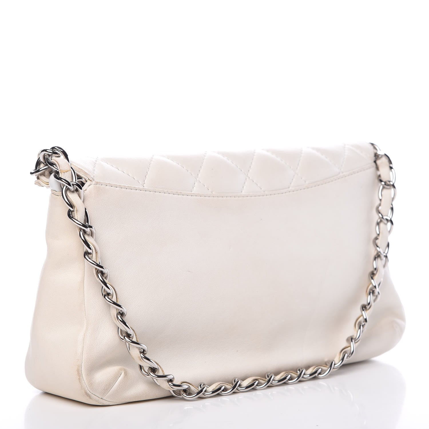 Chanel Lambskin Quilted Single Flap White 3 of 14