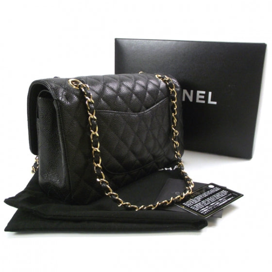 Chanel Caviar Quilted Medium Double Flap Black 3 of 11