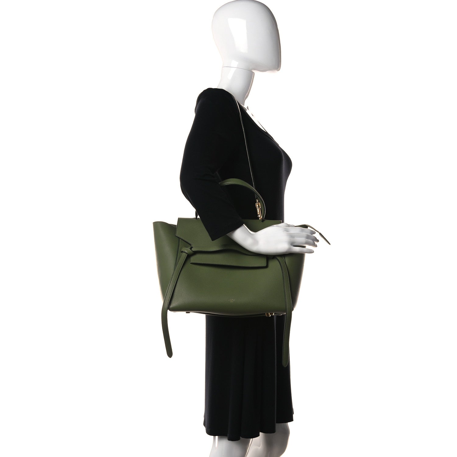 Celine Baby Grained Calfskin Mini Belt Bag Green 2 of 16