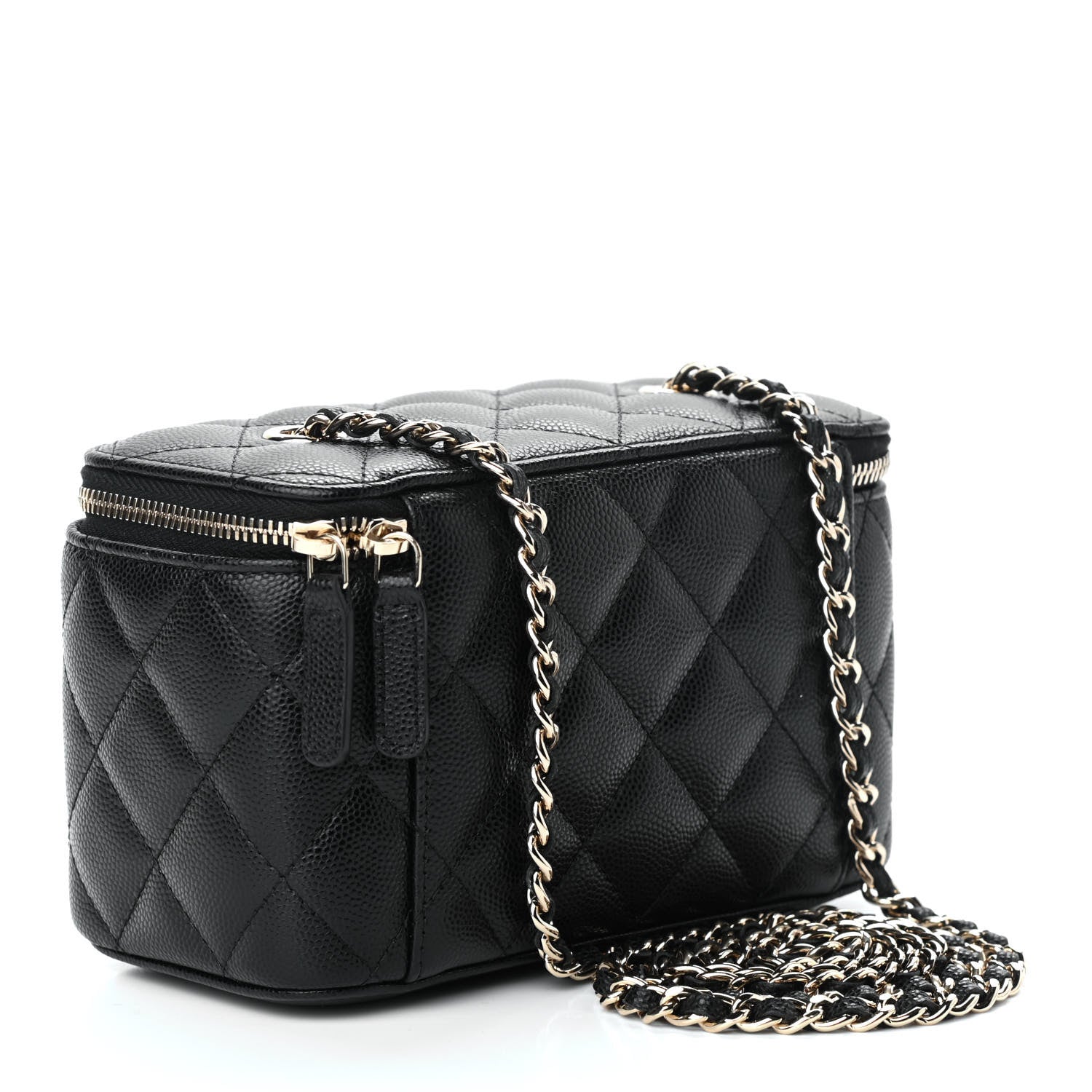 Chanel Caviar Quilted Small Vanity Case With Chain Black 3 of 9