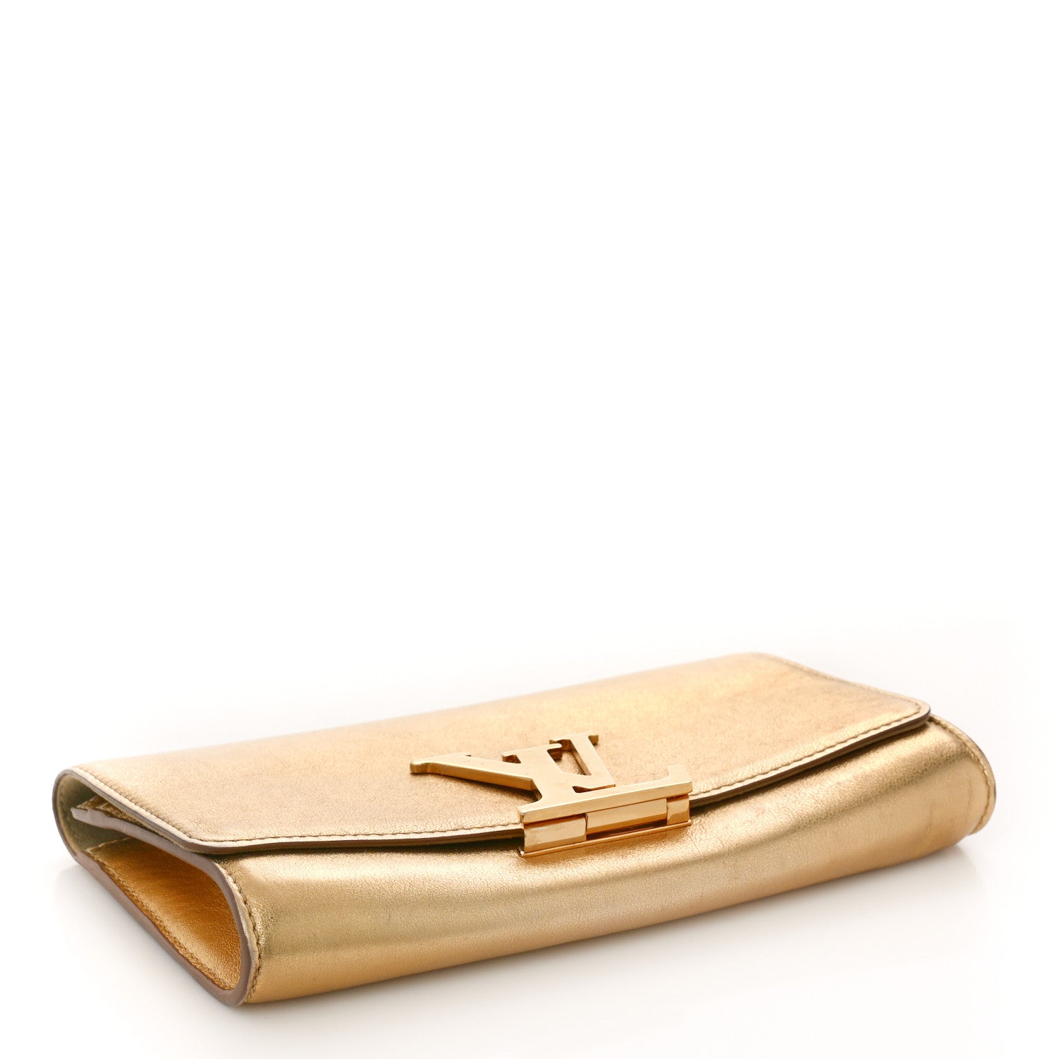 Louis Vuitton Calfskin Neo Sobe Louise EW Clutch Gold 4 of 10