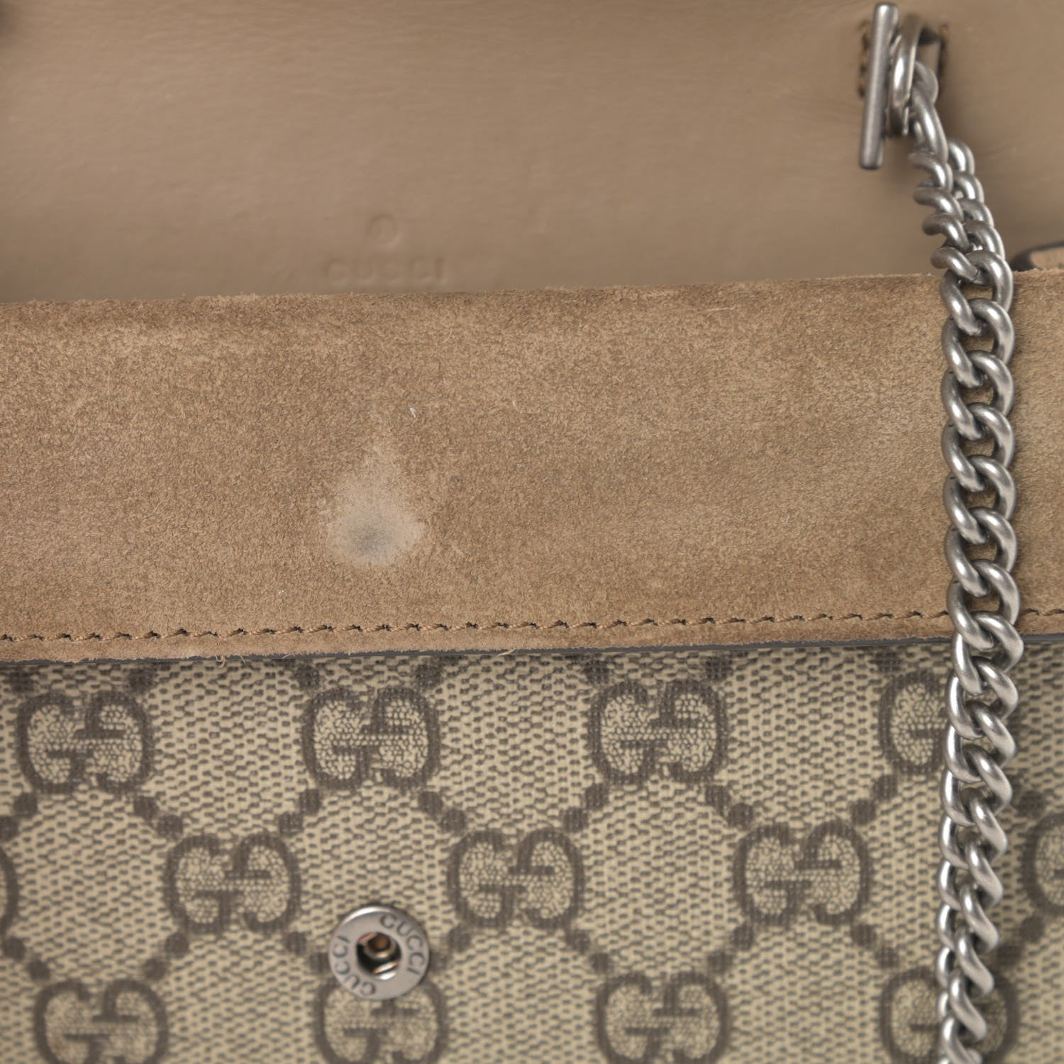 Gucci GG Supreme Monogram Super Mini Dionysus Shoulder Bag Taupe 7 of 12
