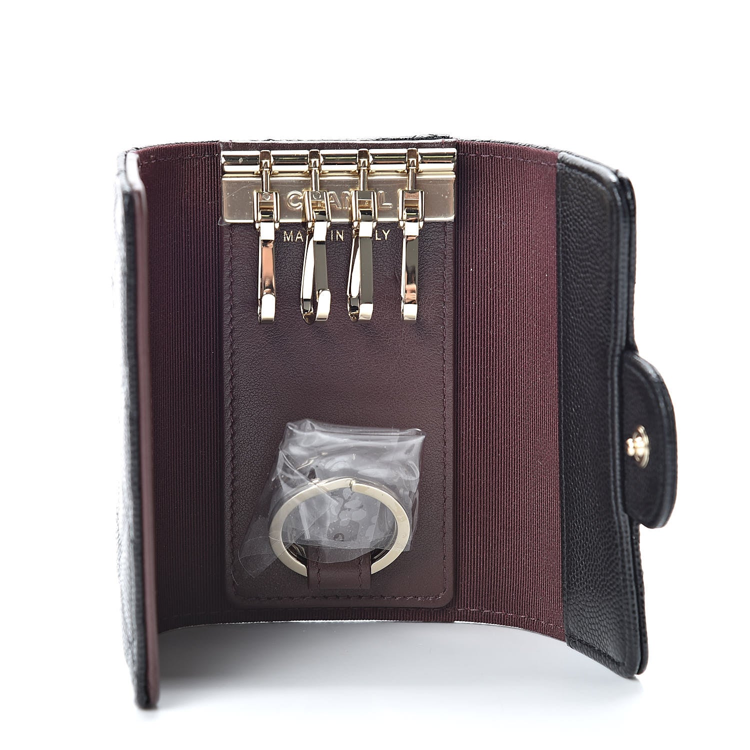 Chanel Caviar Quilted Classic 4 Key Holder Wallet Black 5 of 10