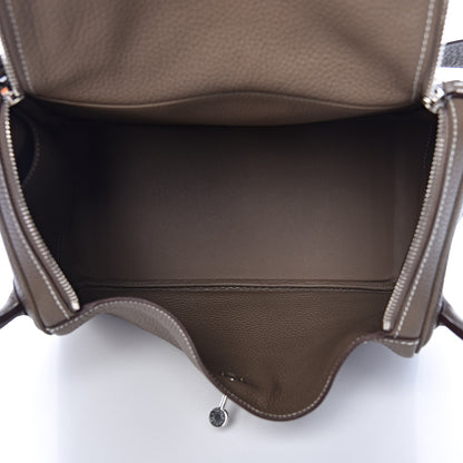 Hermes Taurillon Clemence Lindy 30 Etoupe 5 of 11