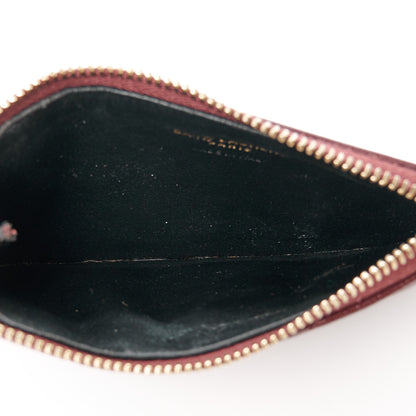 Saint Laurent Monogram Grain de Poudre 5 Fragments Zip Pouch Card Holder Palissandre 5 of 8