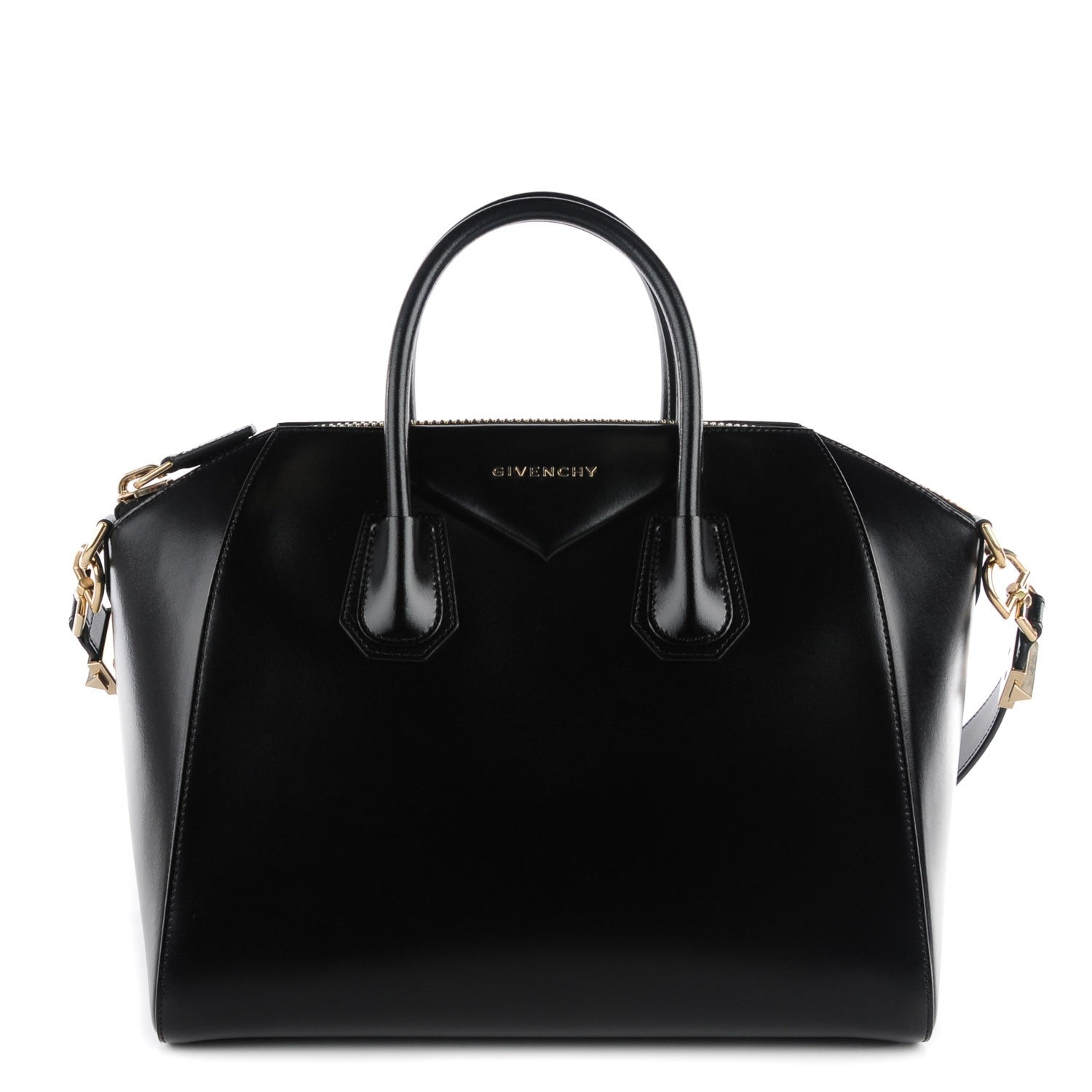 Givenchy Shiny Lord Calfskin Medium Antigona Black 1 of 11