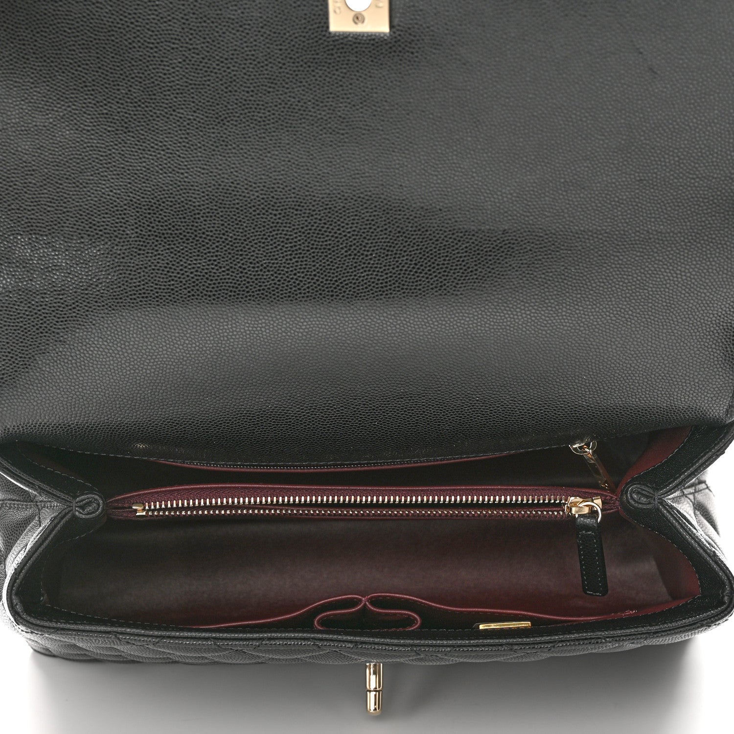 Chanel Caviar Quilted Small Coco Handle Flap Black 5 of 11