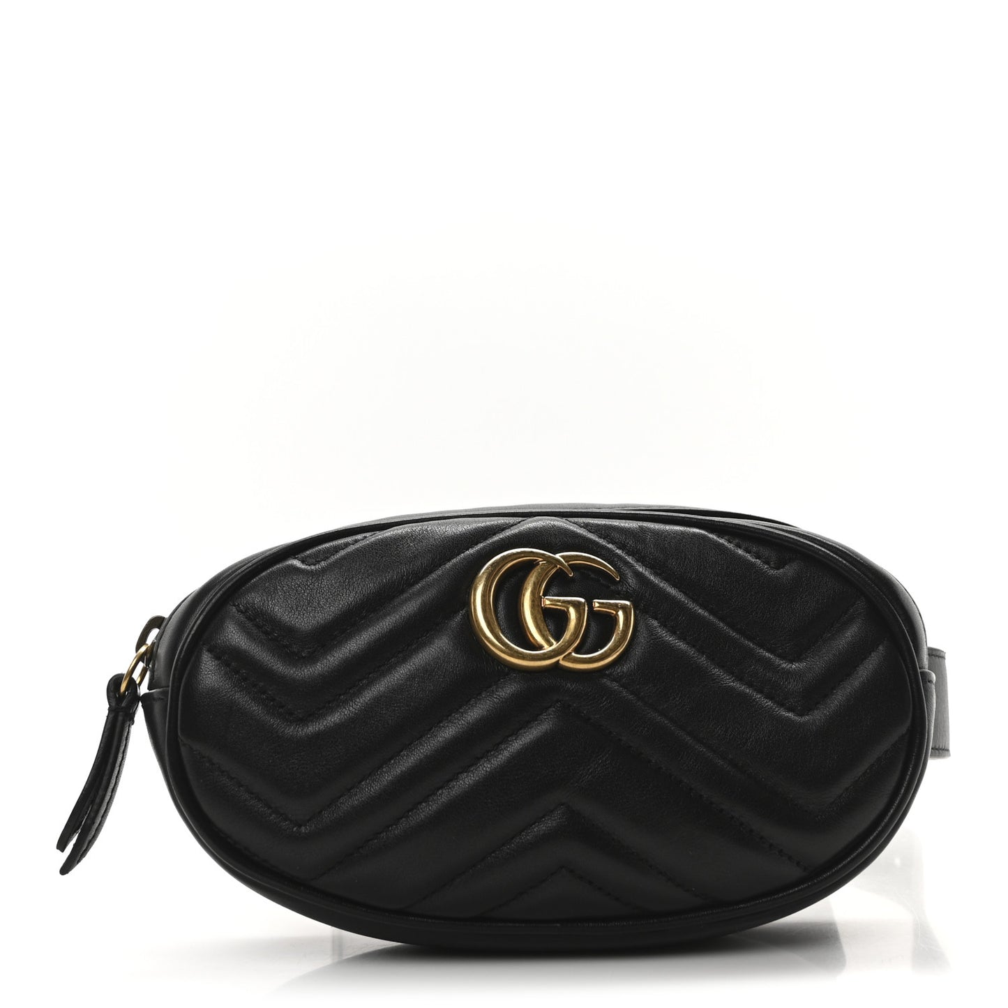 Calfskin Matelasse GG Marmont Belt Bag 85 34 Black