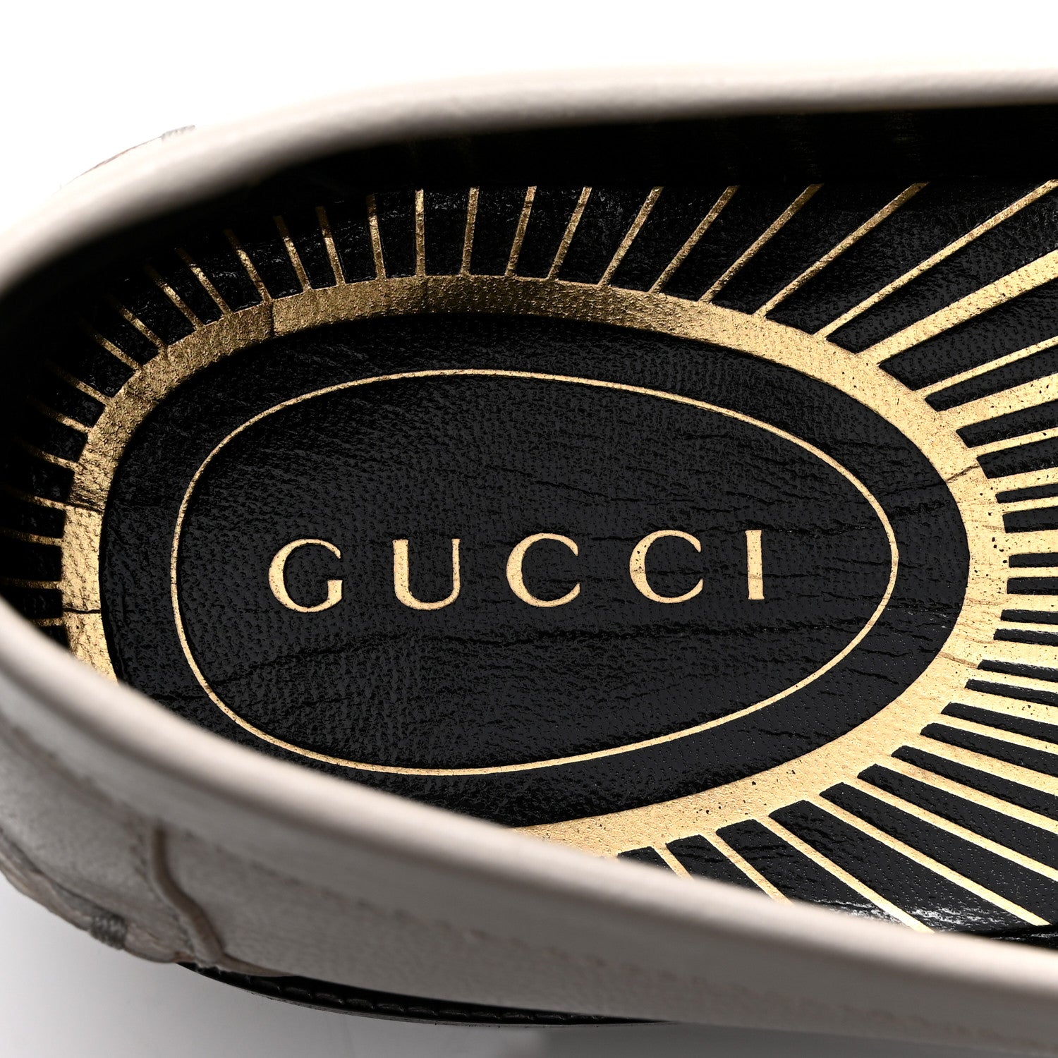 Gucci Goatskin Millennial Ribot Womens Cara Loafers 40 Mystic White 6 of 13