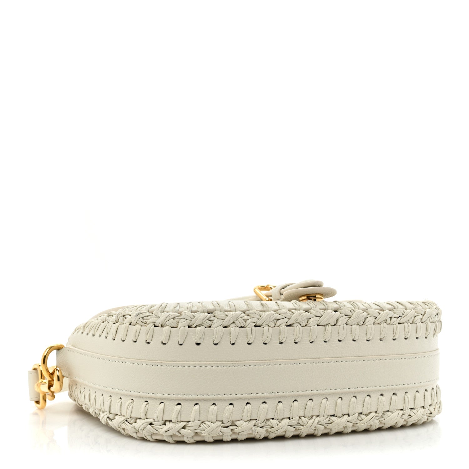 Christian Dior Grained Calfskin Medium Whipstitched Bobby Bag White 4 of 15