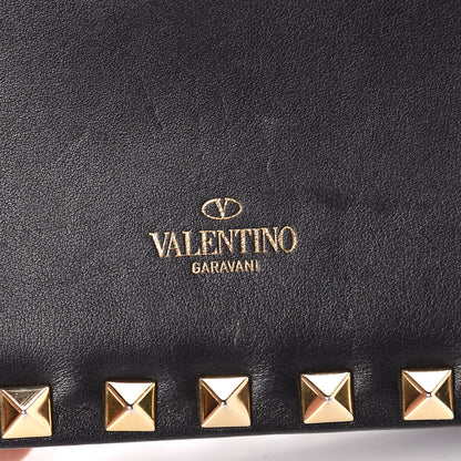 Valentino Garavani Calfskin Rockstud Wallet on Chain Black 10 of 15