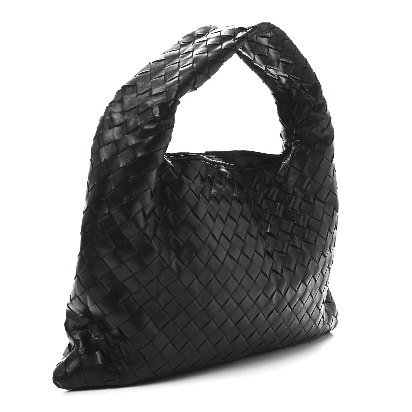 Calfskin Intrecciato Small Hop Black