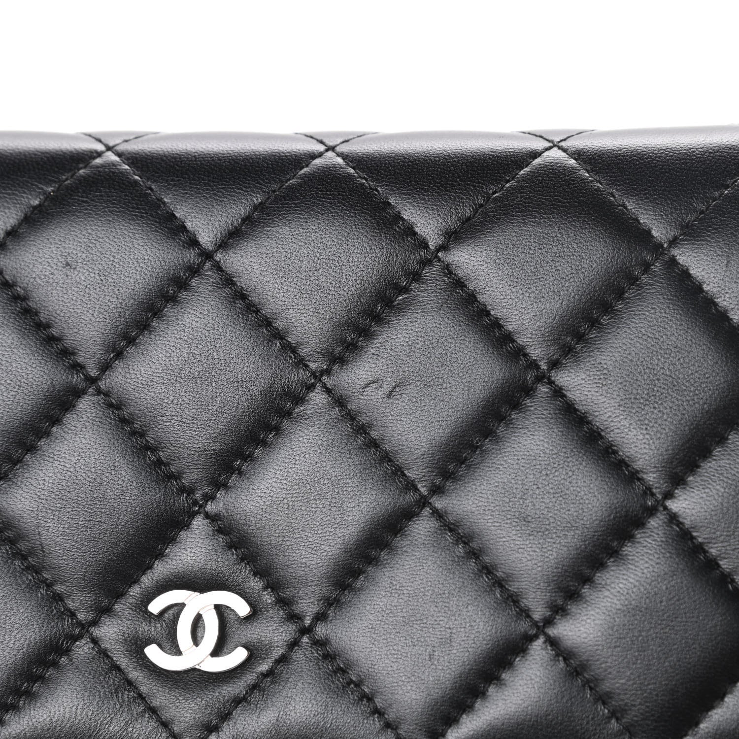 Chanel Lambskin Quilted Wallet On Chain WOC Black 15 of 16