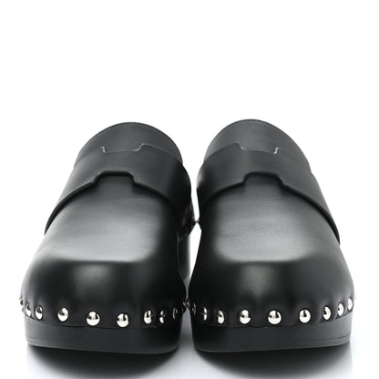 Hermes Calfskin Calya Mules 36 Black 2 of 7