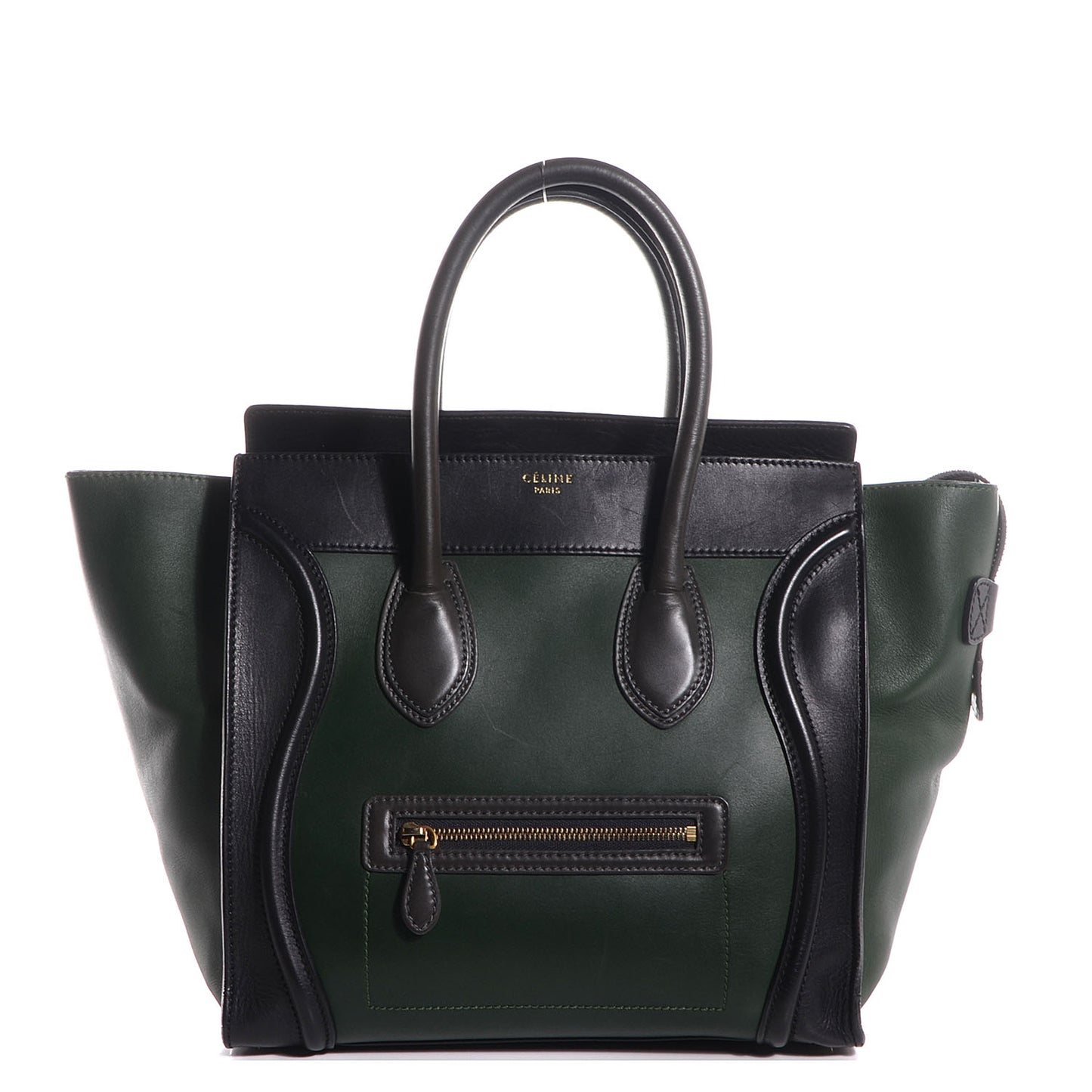 Smooth Calfskin Mini Tri-Color Luggage Forest