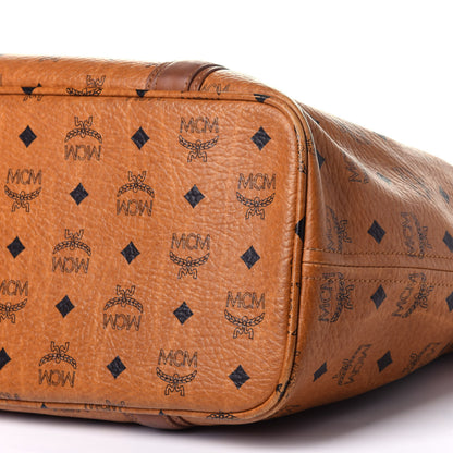MCM Visetos Shopping Tote Cognac 9 of 10
