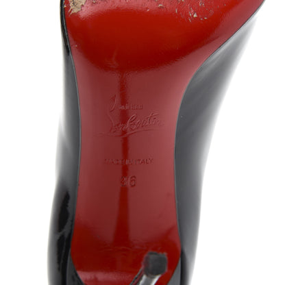 Christian Louboutin Patent Tibur 100 Pumps 36 Black 7 of 8