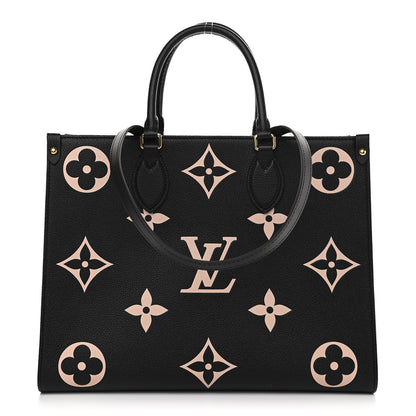 Louis Vuitton Empreinte Monogram Giant Onthego MM Black Beige 1 of 9