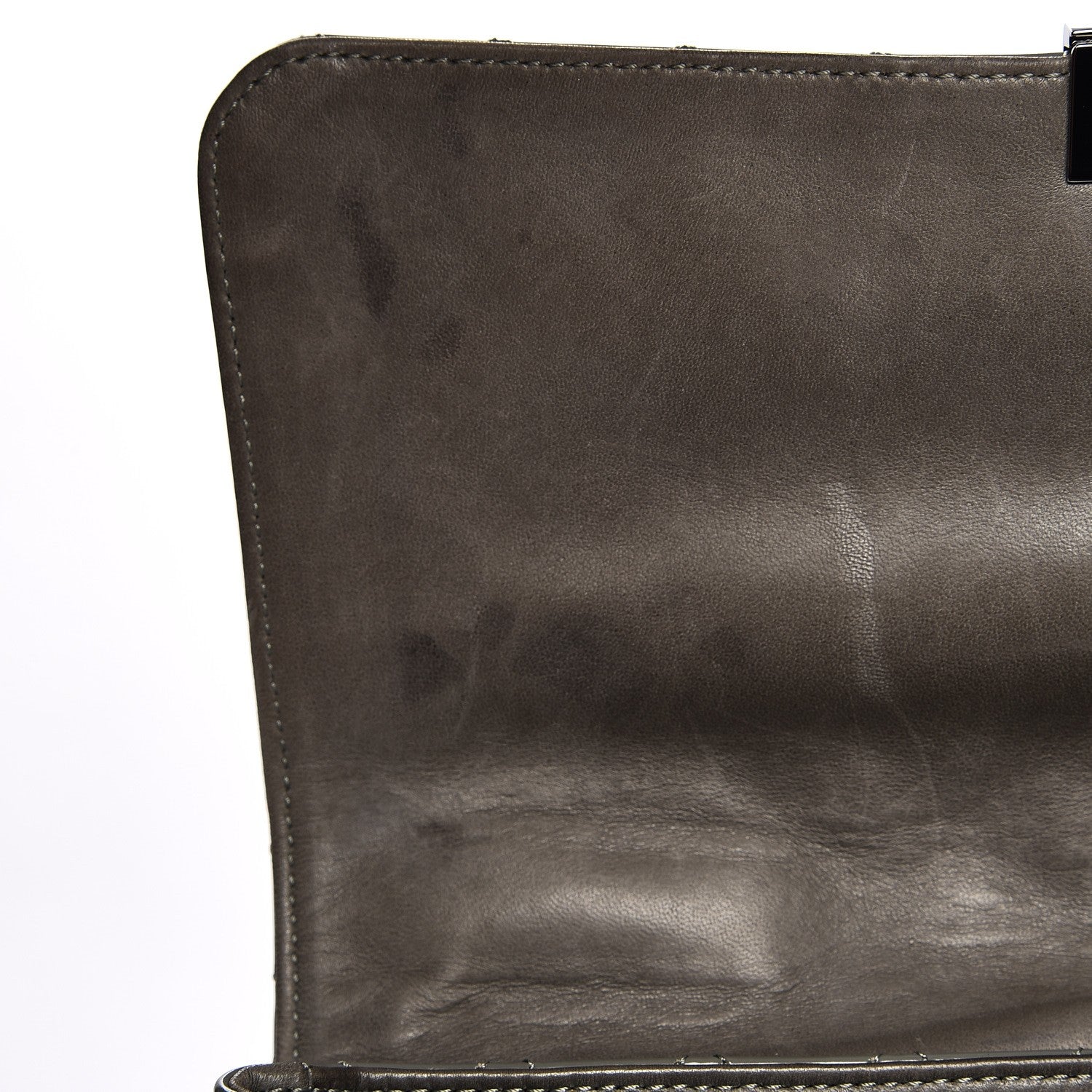 Chanel Glazed Calfskin Mademoiselle Lock Kelly Flap Bag Grey 10 of 16