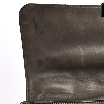 Chanel Glazed Calfskin Mademoiselle Lock Kelly Flap Bag Grey 10 of 16