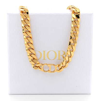 Christian Dior Metal CD Choker Necklace Gold 5 of 5