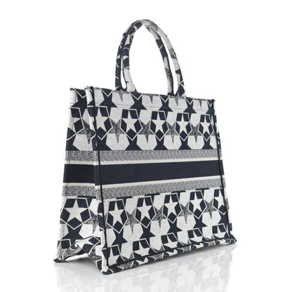 Christian Dior Canvas Embroidered Étoile Blue White 3 of 10