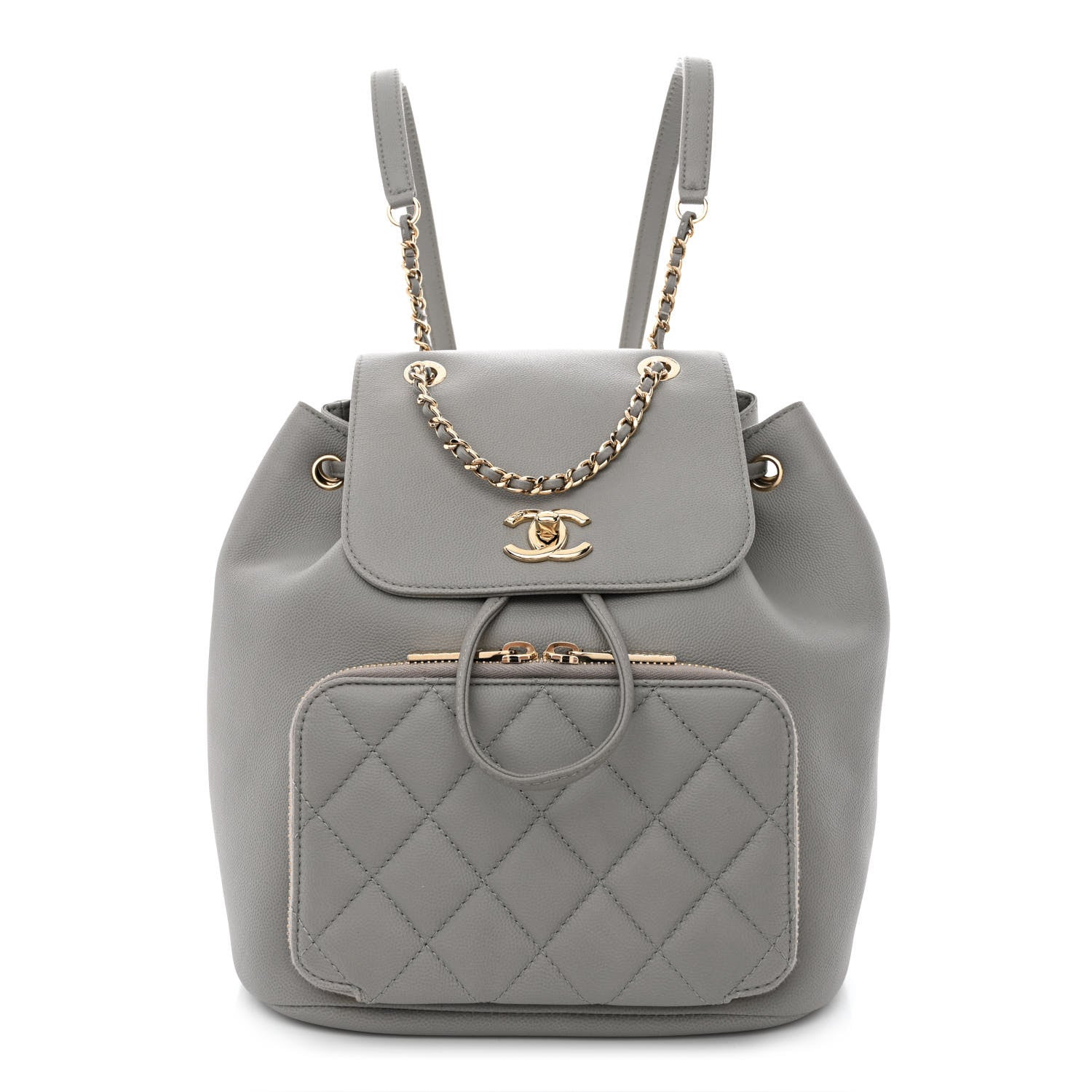 Chanel Caviar Quilted Business Affinity Backpack Grey 1 of 12