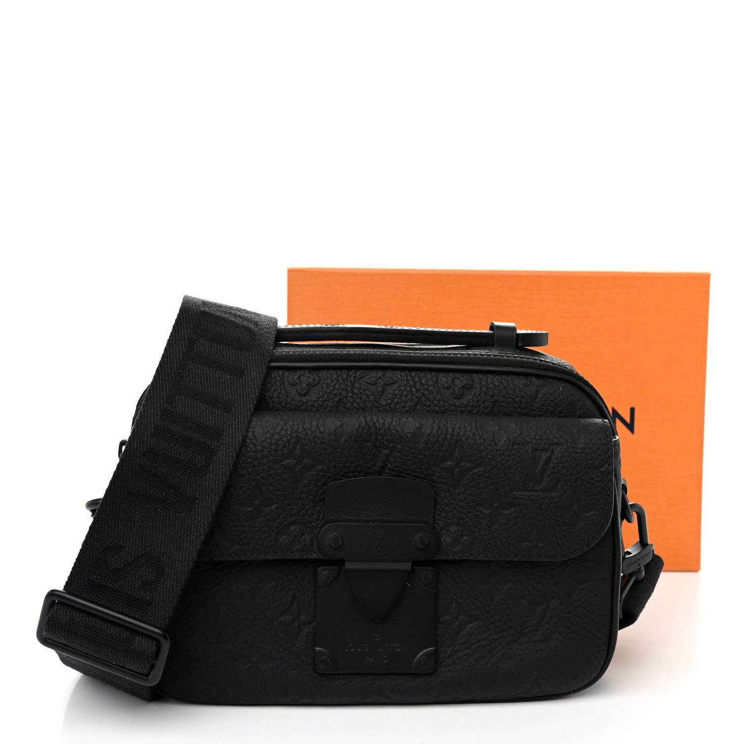Louis Vuitton Taurillon Monogram S Lock Messenger Black 10 of 10