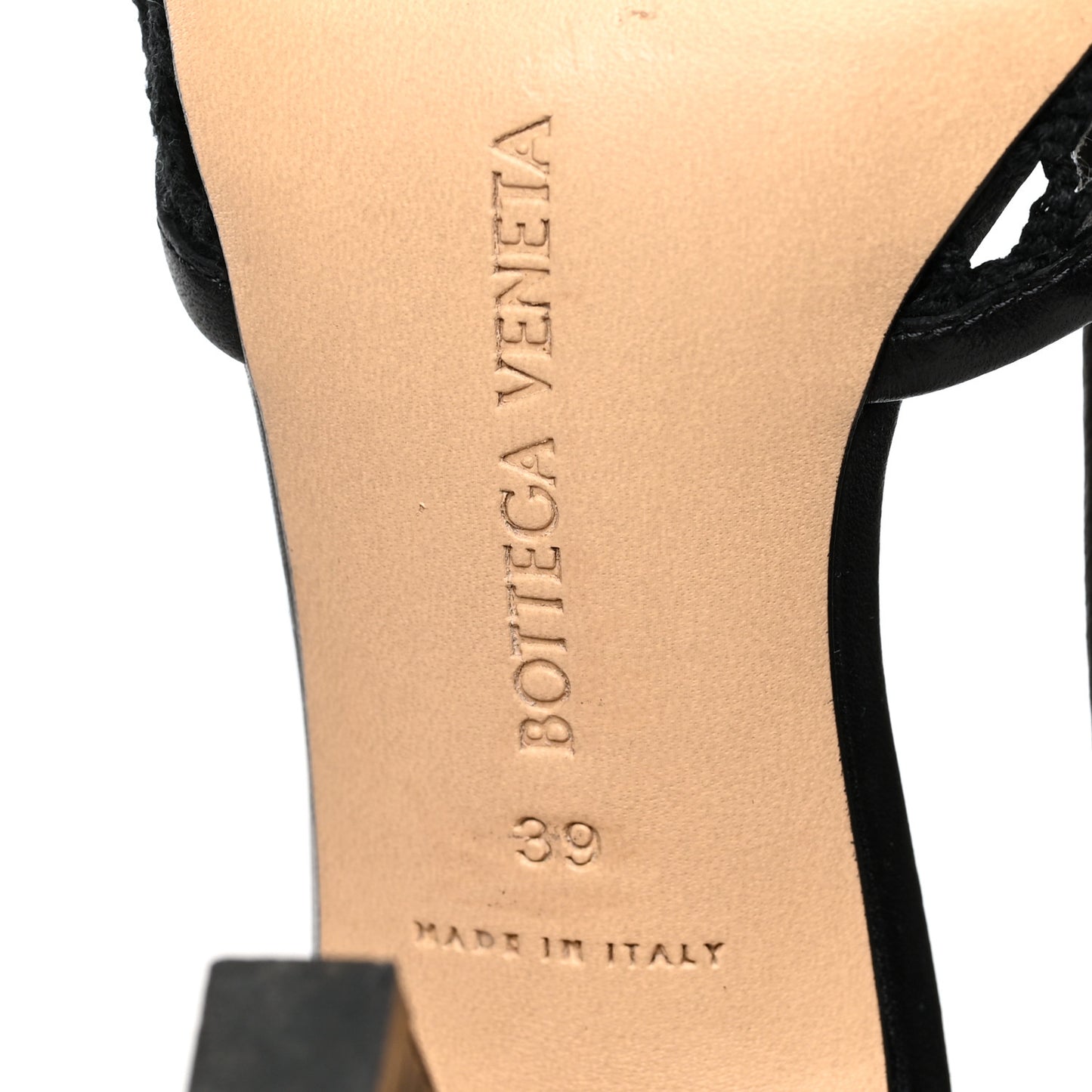 Mesh Nappa Stretch Ankle Tie 90mm Sandals 39 Black