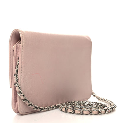 Chanel Caviar Sevruga Wallet on Chain WOC Pink 3 of 12