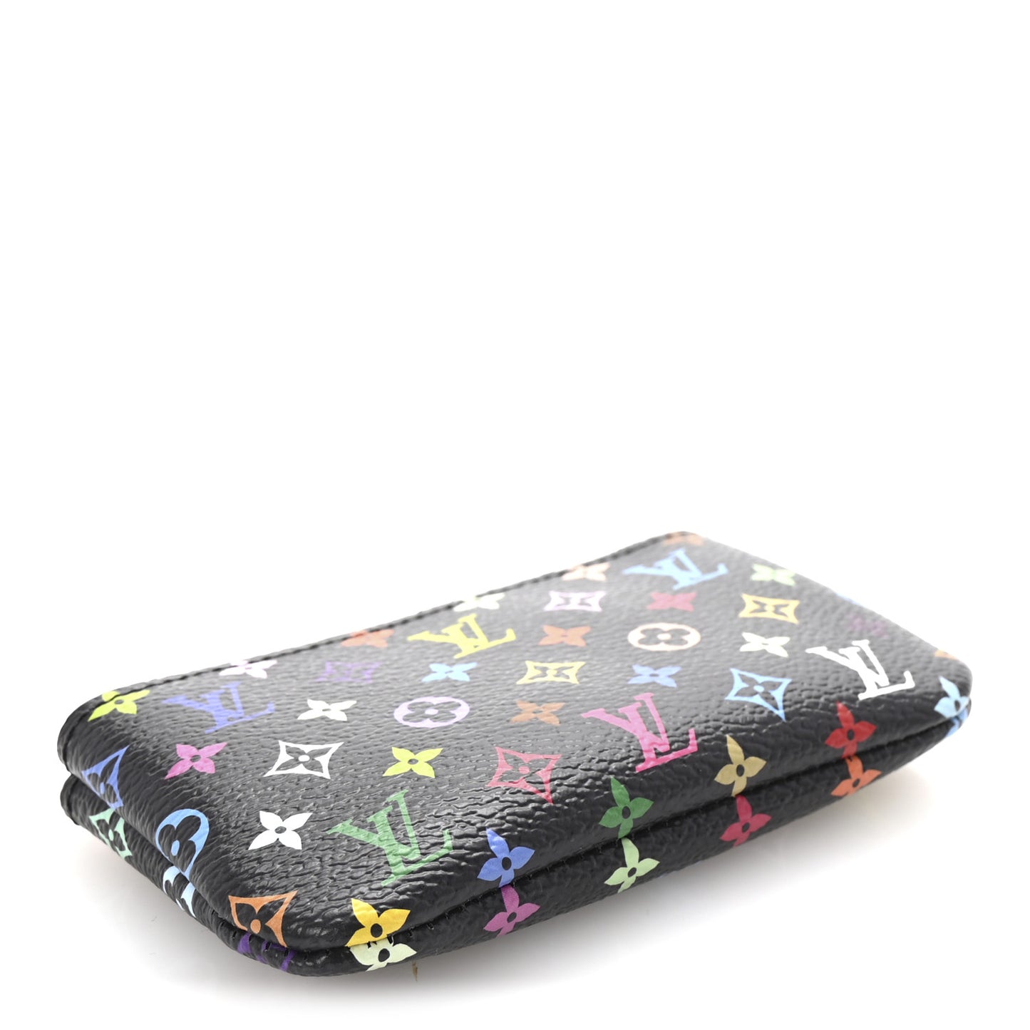 LV X TM Monogram Multicolor Key Pouch Black