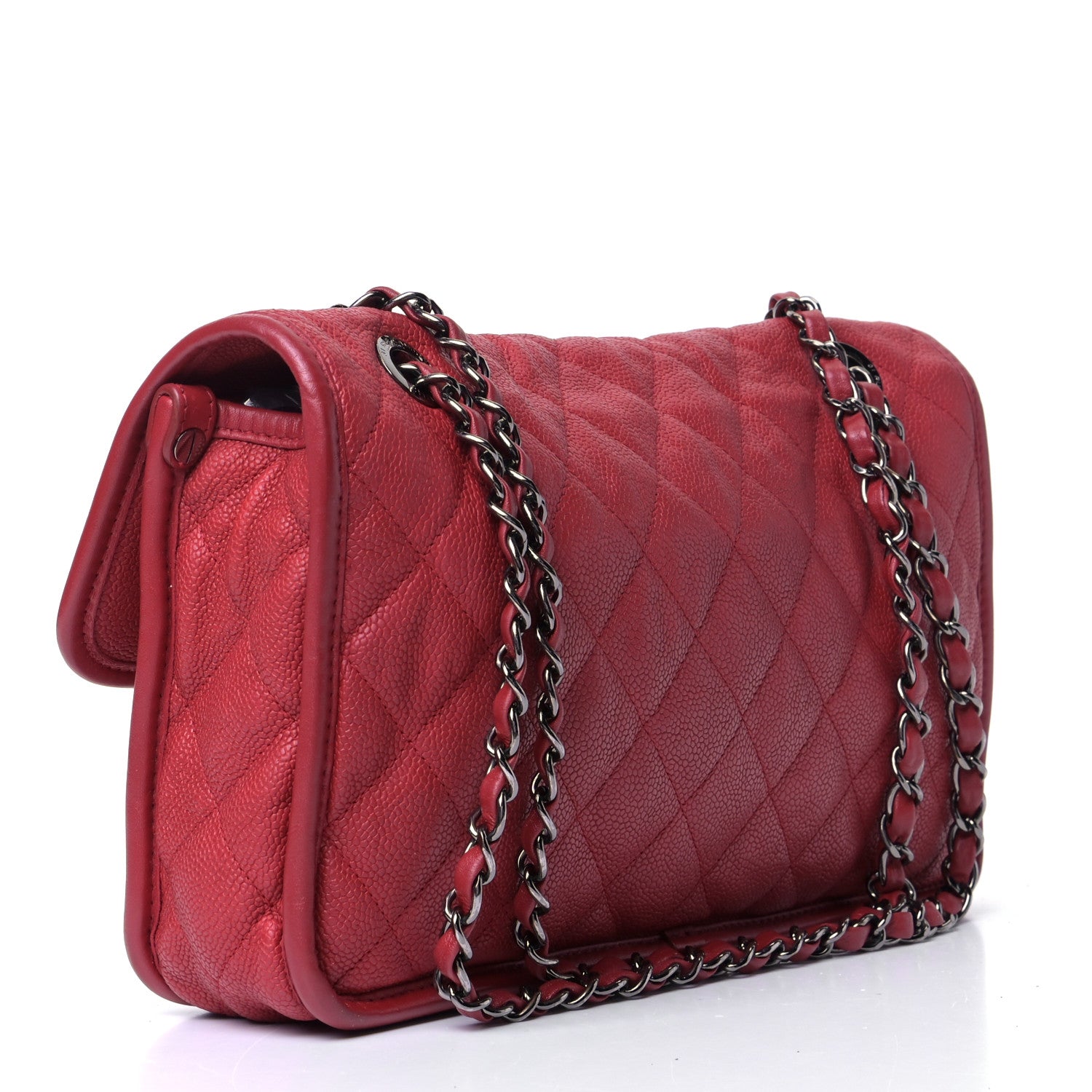Chanel Caviar Quilted Medium French Riviera Flap Red 1 of 5